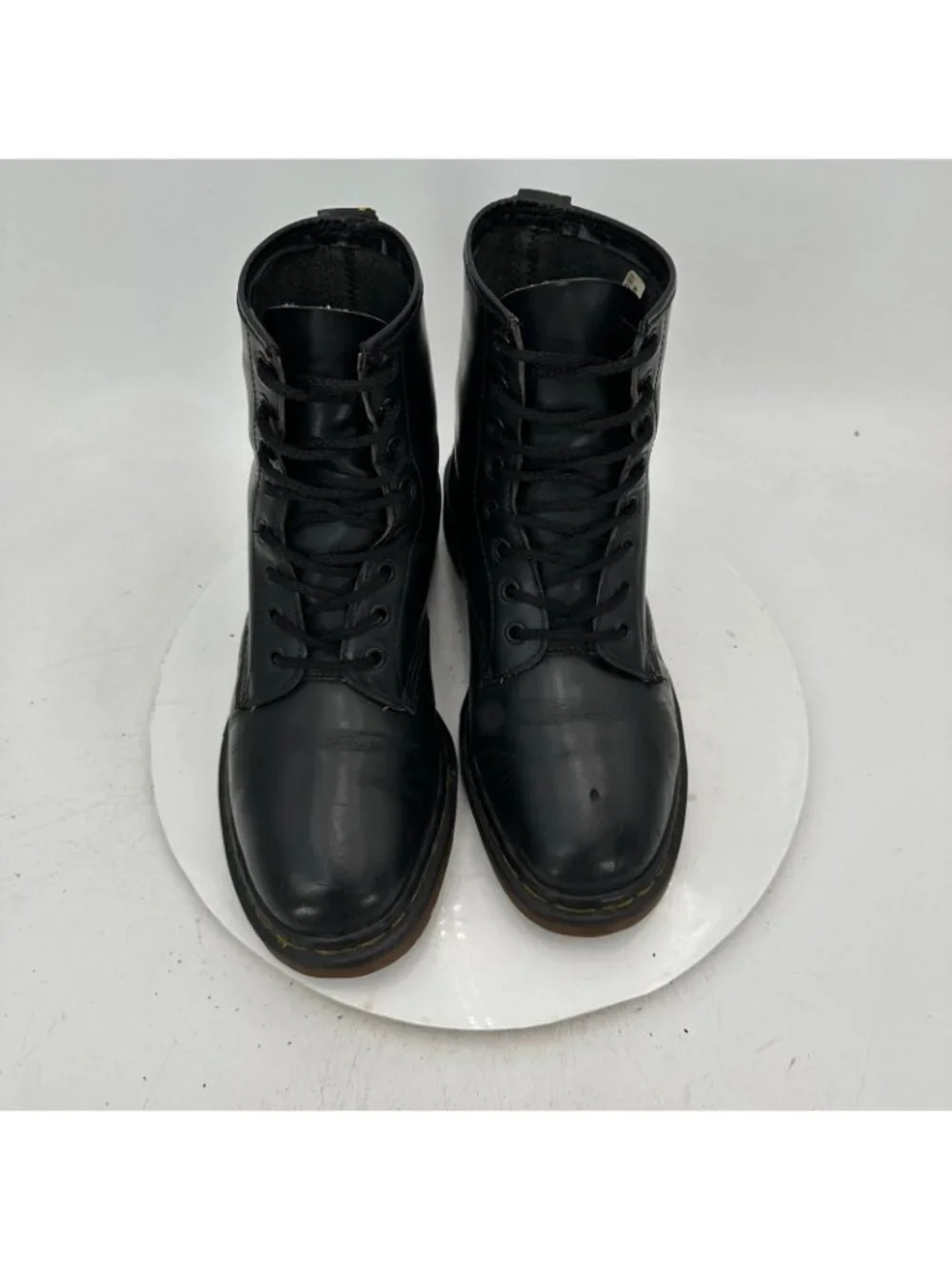 Dr. Martens Men Size 9 Black Leather 8 Hole Lace Up Ankle Combat Boot